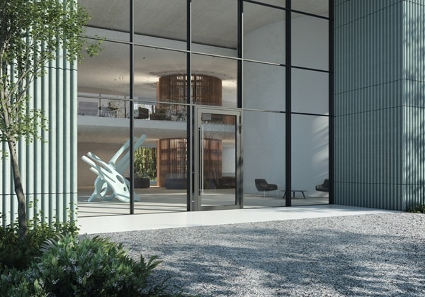 Alufacade. Glasfacade til virksomhed. njpglas.dk, Næstved - Sjælland.